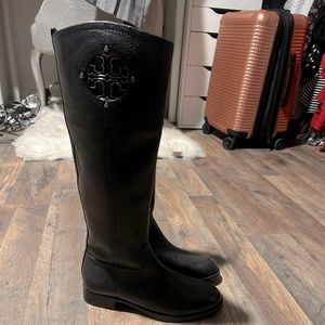 Brand new Tory Burch Kieran Black Riding Boots Size 6.